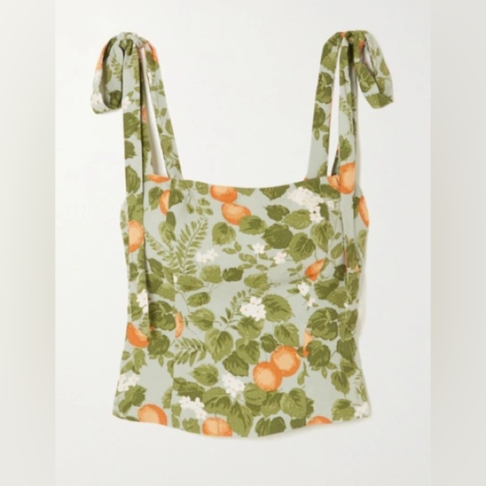 REFORMATION ELLORA TOP ORANGE